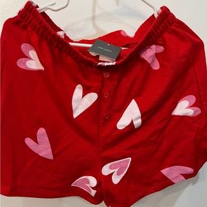 Grayson Threads Sleepwear - red pajama short with cute heart shap print!!!😍